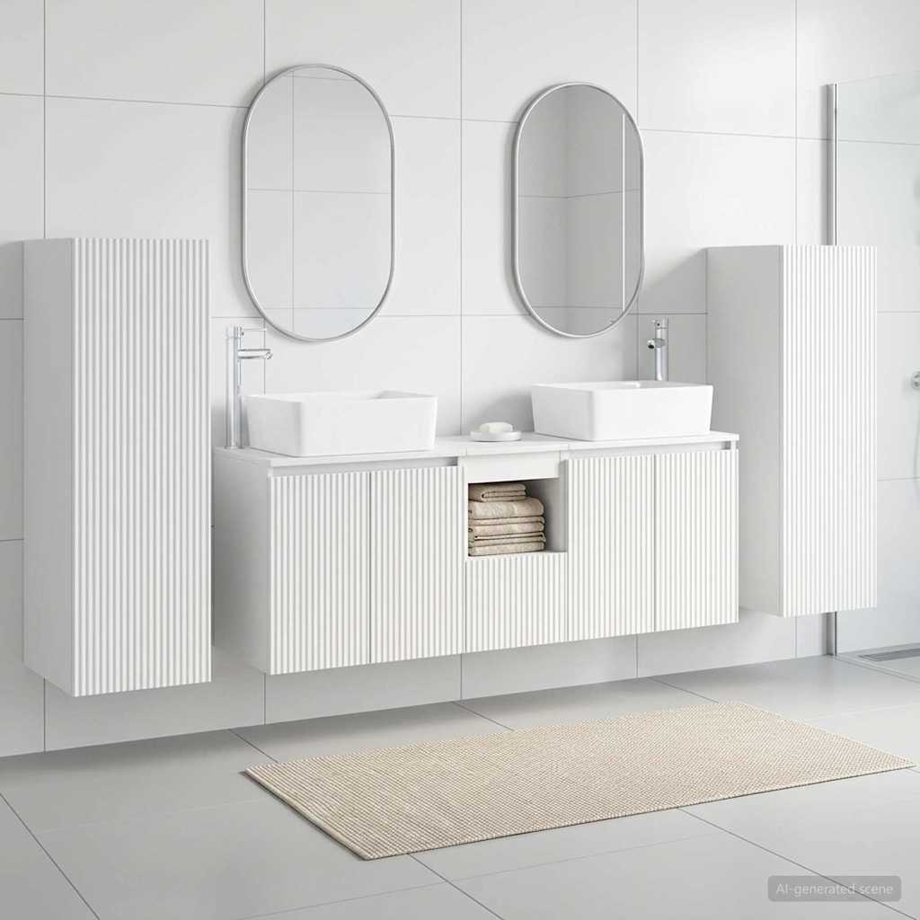 vidaXL Bathroom Furniture Set 5 pcs White 33 x 34.5 x 100 cm 1