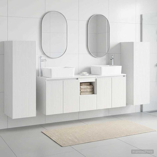vidaXL Bathroom Furniture Set 5 pcs White 33 x 34.5 x 100 cm 1