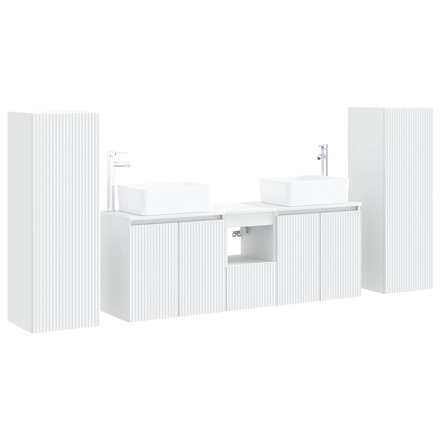 vidaXL Bathroom Furniture Set 5 pcs White 33 x 34.5 x 100 cm 2