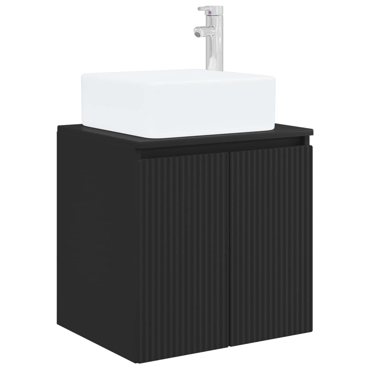 vidaXL Bathroom Furniture Set 5 pcs Black 33 x 34.5 x 100 cm 4