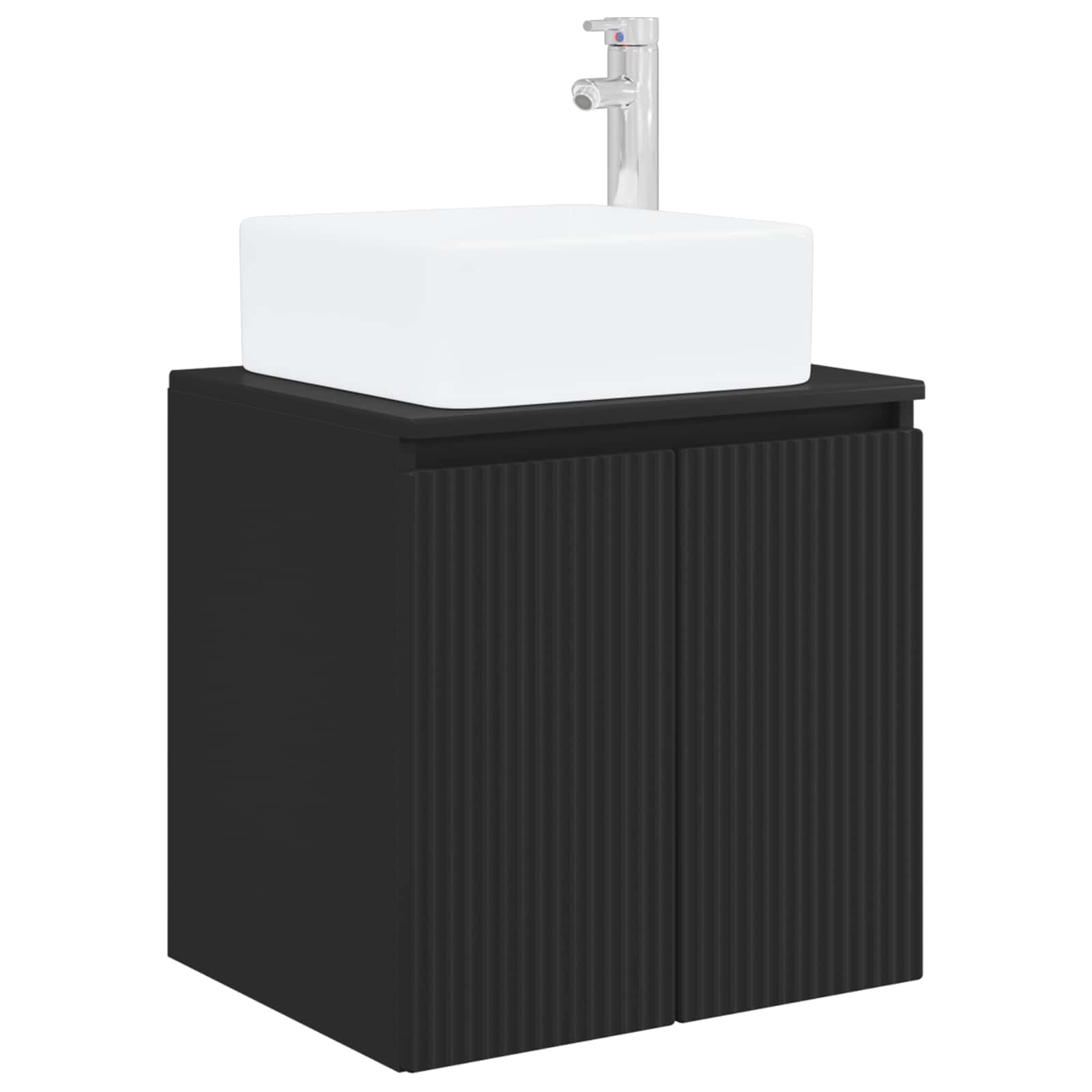 vidaXL Bathroom Furniture Set 5 pcs Black 33 x 34.5 x 100 cm 4