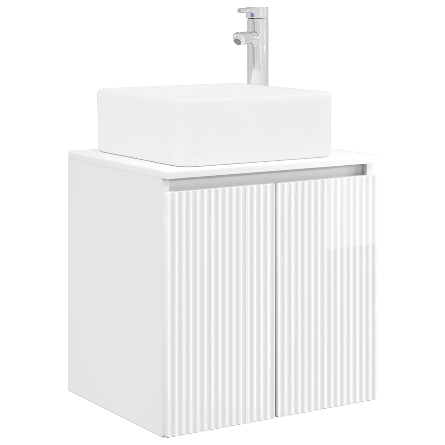 vidaXL Bathroom Furniture Set 5 pcs High Gloss White 4