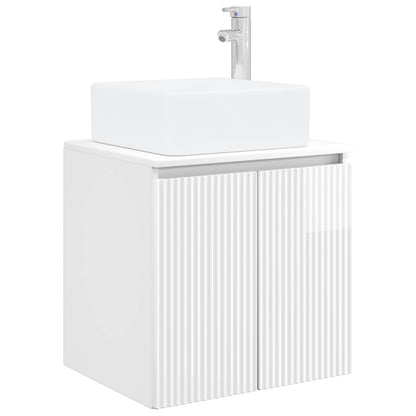 vidaXL Bathroom Furniture Set 5 pcs High Gloss White 4
