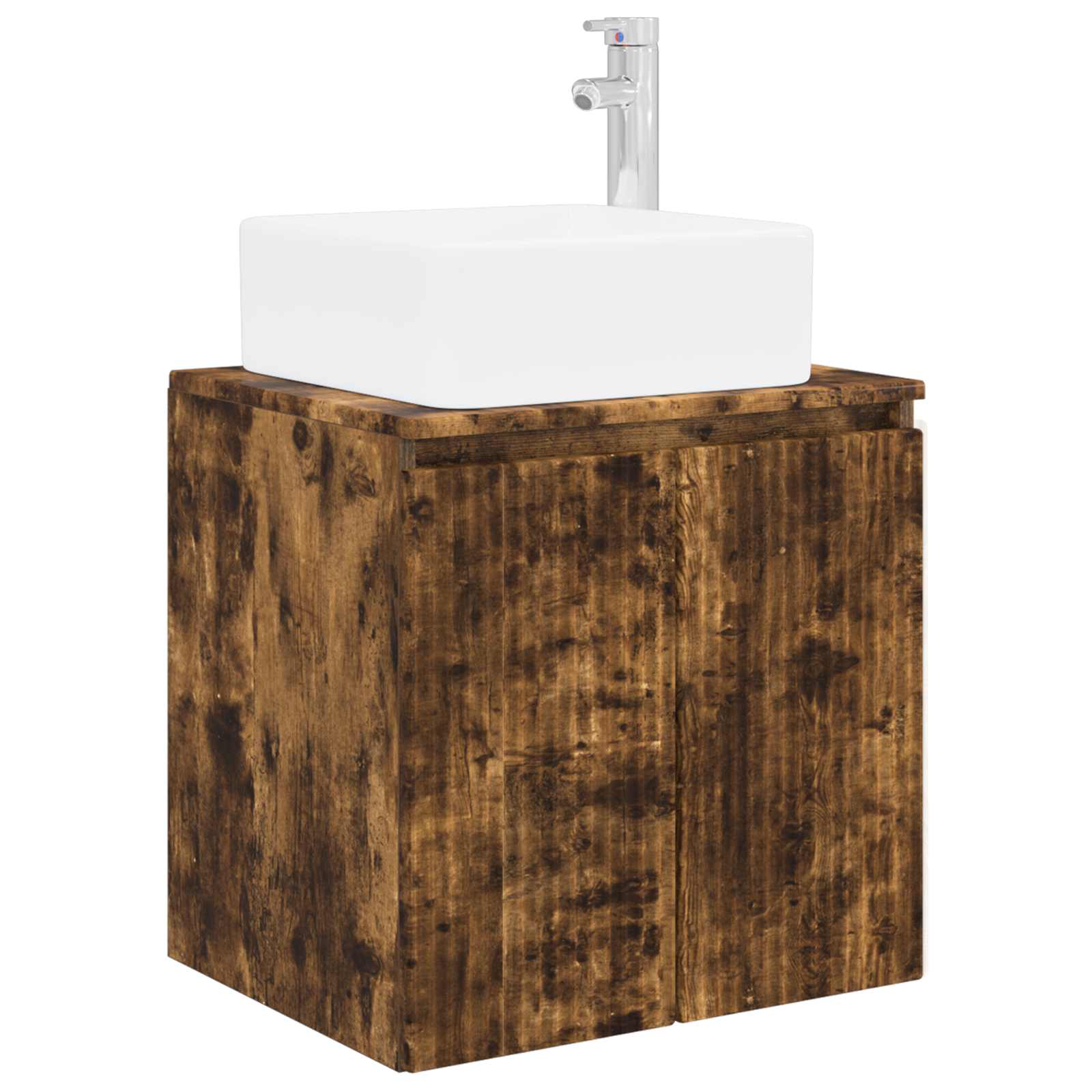 vidaXL Bathroom Furniture Set 5 pcs Smoked Oak 33 x 34.5 x 100 cm 4