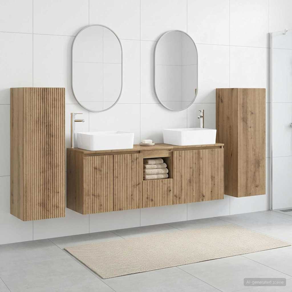 vidaXL Bathroom Furniture Set 5 pcs Artisan Oak 33 x 34.5 x 100 cm 1