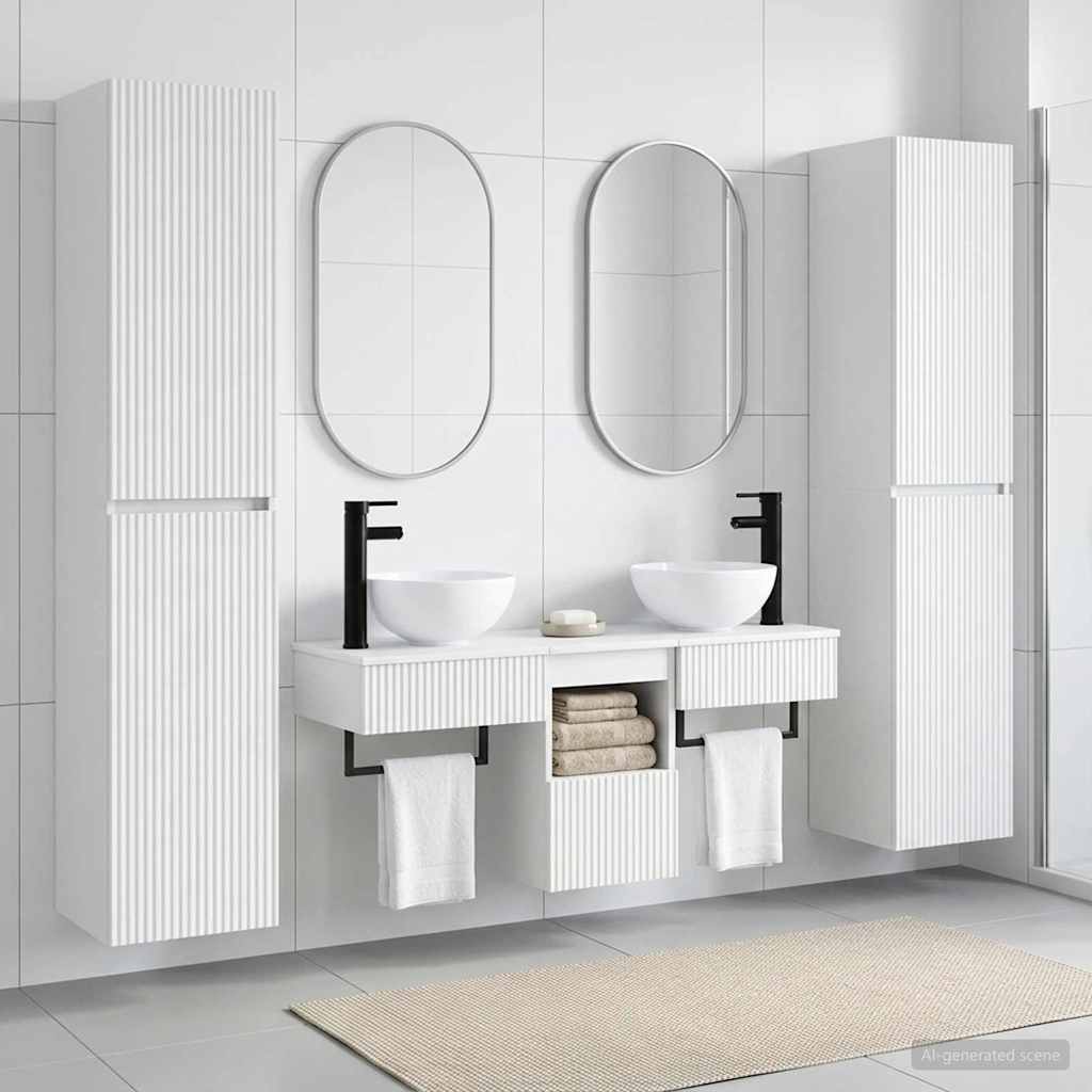 vidaXL Bathroom Furniture Set 5 pcs White 33 x 34.5 x 160 cm 1