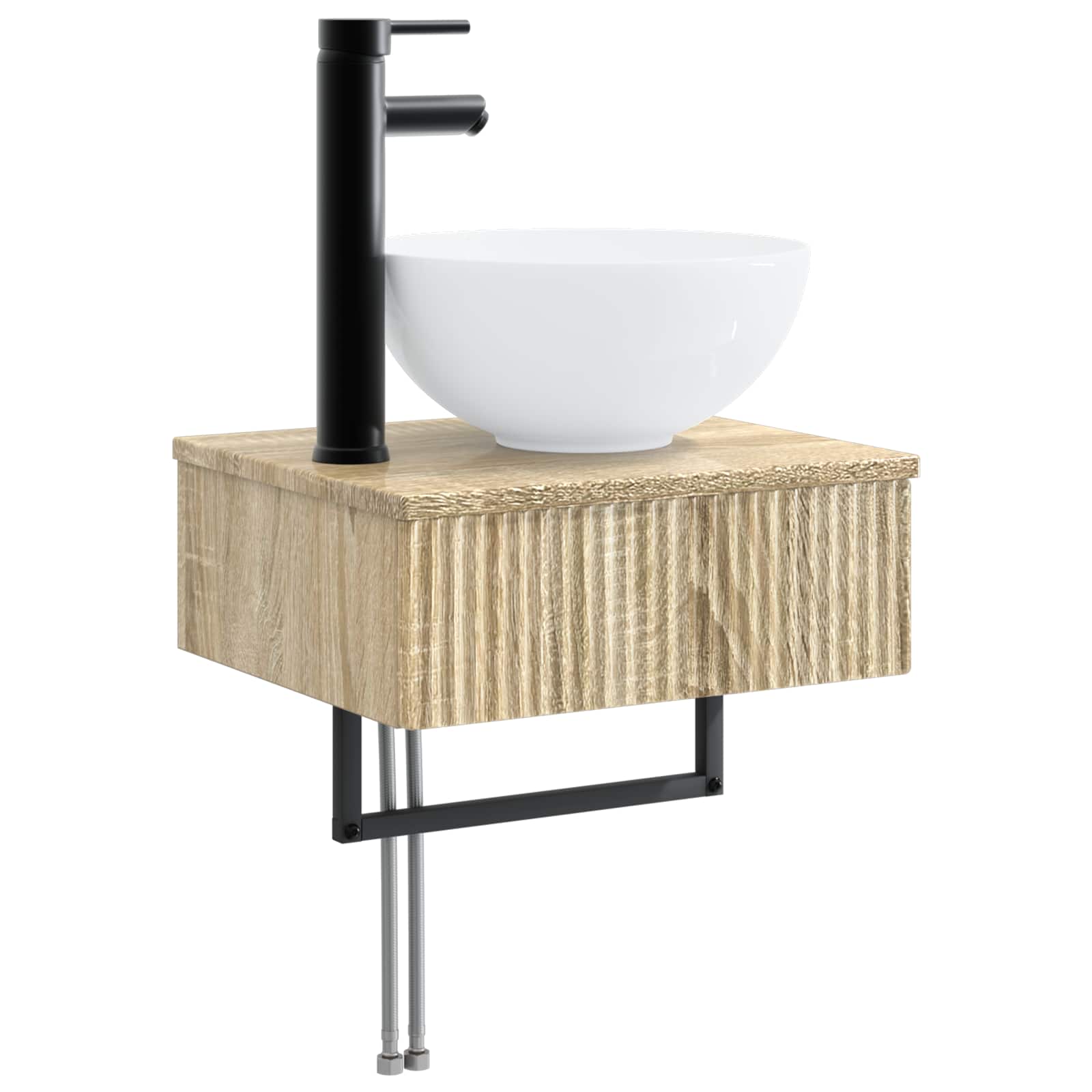 vidaXL Bathroom Furniture Set 5 pcs Sonoma Oak 33 x 34.5 x 160 cm 4