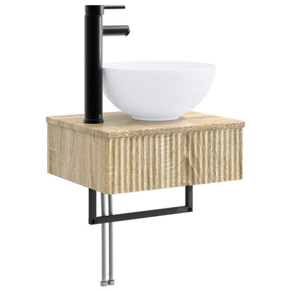 vidaXL Bathroom Furniture Set 5 pcs Sonoma Oak 33 x 34.5 x 160 cm 4