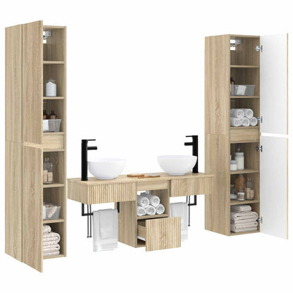vidaXL Bathroom Furniture Set 5 pcs Sonoma Oak 33 x 34.5 x 160 cm 3