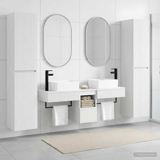vidaXL Bathroom Furniture Set 5 pcs White 33 x 34.5 x 160 cm 1