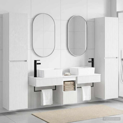 vidaXL Bathroom Furniture Set 5 pcs High Gloss White 1