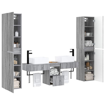 vidaXL Bathroom Furniture Set 5 pcs Grey Sonoma 33 x 34.5 x 160 cm 3