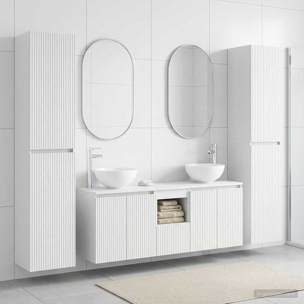 vidaXL Bathroom Furniture Set 5 pcs White 33 x 34.5 x 160 cm