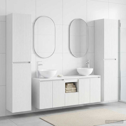 vidaXL Bathroom Furniture Set 5 pcs White 33 x 34.5 x 160 cm 1
