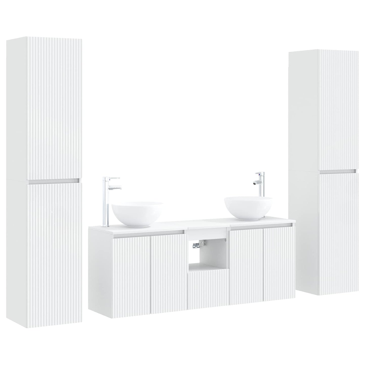 vidaXL Bathroom Furniture Set 5 pcs White 33 x 34.5 x 160 cm 2