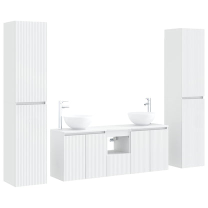 vidaXL Bathroom Furniture Set 5 pcs White 33 x 34.5 x 160 cm 2