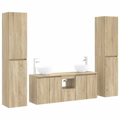 vidaXL Bathroom Furniture Set 5 pcs Sonoma Oak 33 x 34.5 x 160 cm 2