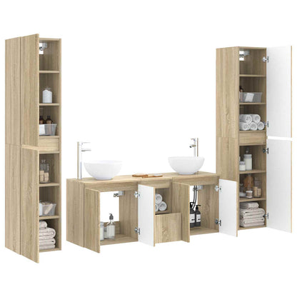 vidaXL Bathroom Furniture Set 5 pcs Sonoma Oak 33 x 34.5 x 160 cm 3