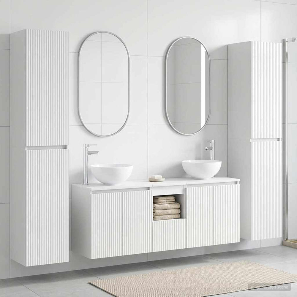 vidaXL Bathroom Furniture Set 5 pcs High Gloss White