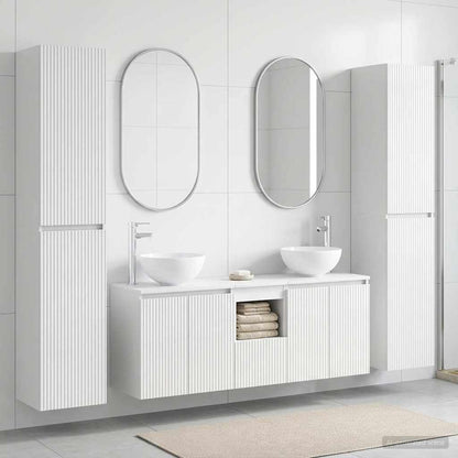 vidaXL Bathroom Furniture Set 5 pcs High Gloss White 1