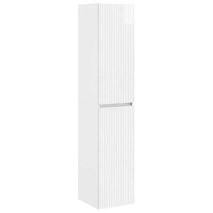 vidaXL Bathroom Furniture Set 5 pcs High Gloss White 6