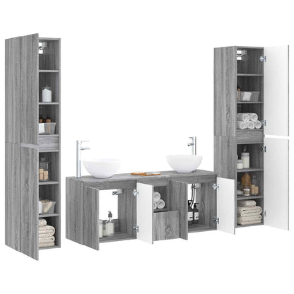 vidaXL Bathroom Furniture Set 5 pcs Grey Sonoma 33 x 34.5 x 160 cm 3
