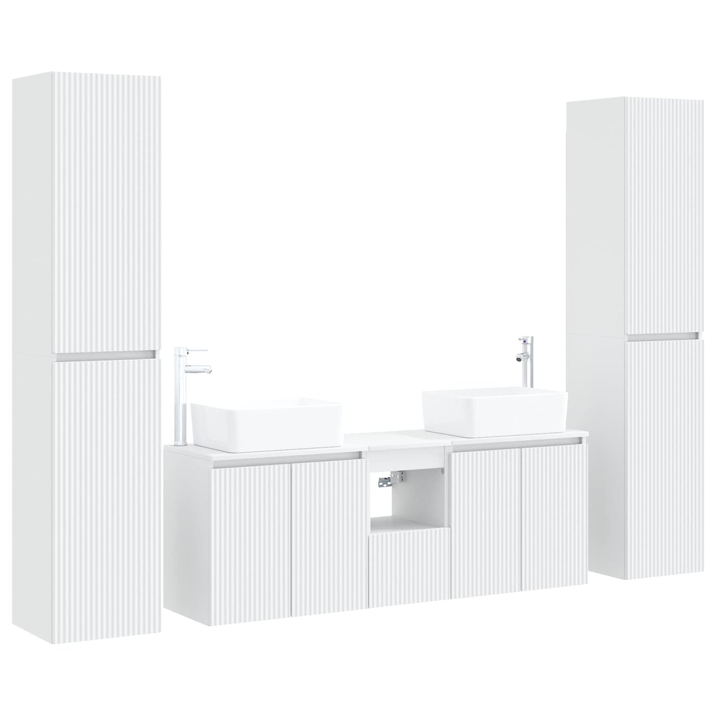 vidaXL Bathroom Furniture Set 5 pcs White 33 x 34.5 x 160 cm 2