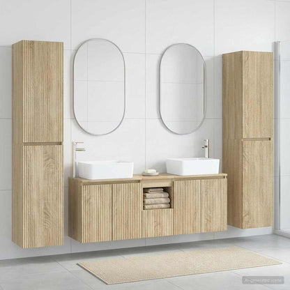 vidaXL Bathroom Furniture Set 5 pcs Sonoma Oak 33 x 34.5 x 160 cm 1