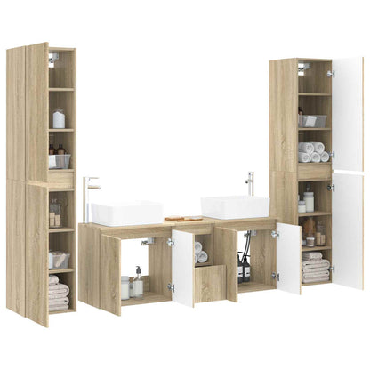 vidaXL Bathroom Furniture Set 5 pcs Sonoma Oak 33 x 34.5 x 160 cm 3
