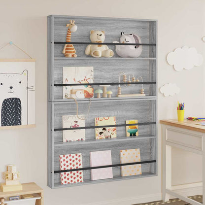 Magazine Rack Engineered Wood 2 pcs Grey sonoma