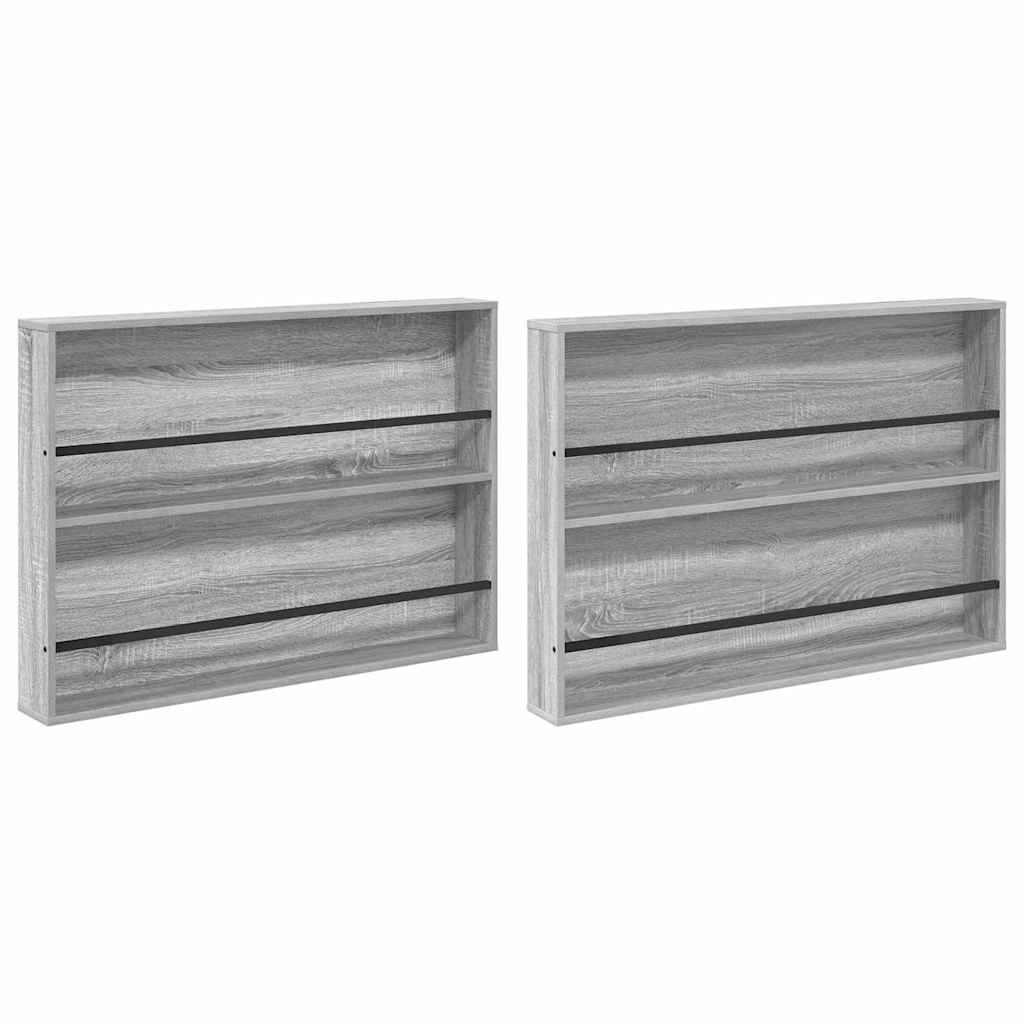 Magazine Rack Engineered Wood 2 pcs Grey sonoma