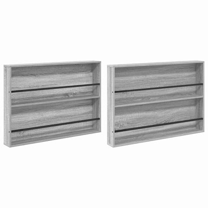 Magazine Rack Engineered Wood 2 pcs Grey sonoma