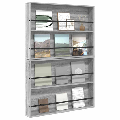 Magazine Rack Engineered Wood 2 pcs Grey sonoma