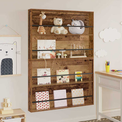 Magazine Rack Engineered Wood 2 pcs Old wood