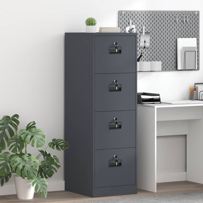 File Cabinet Cold-Rolled Steel Width 44 cm Anthracite 139 cm