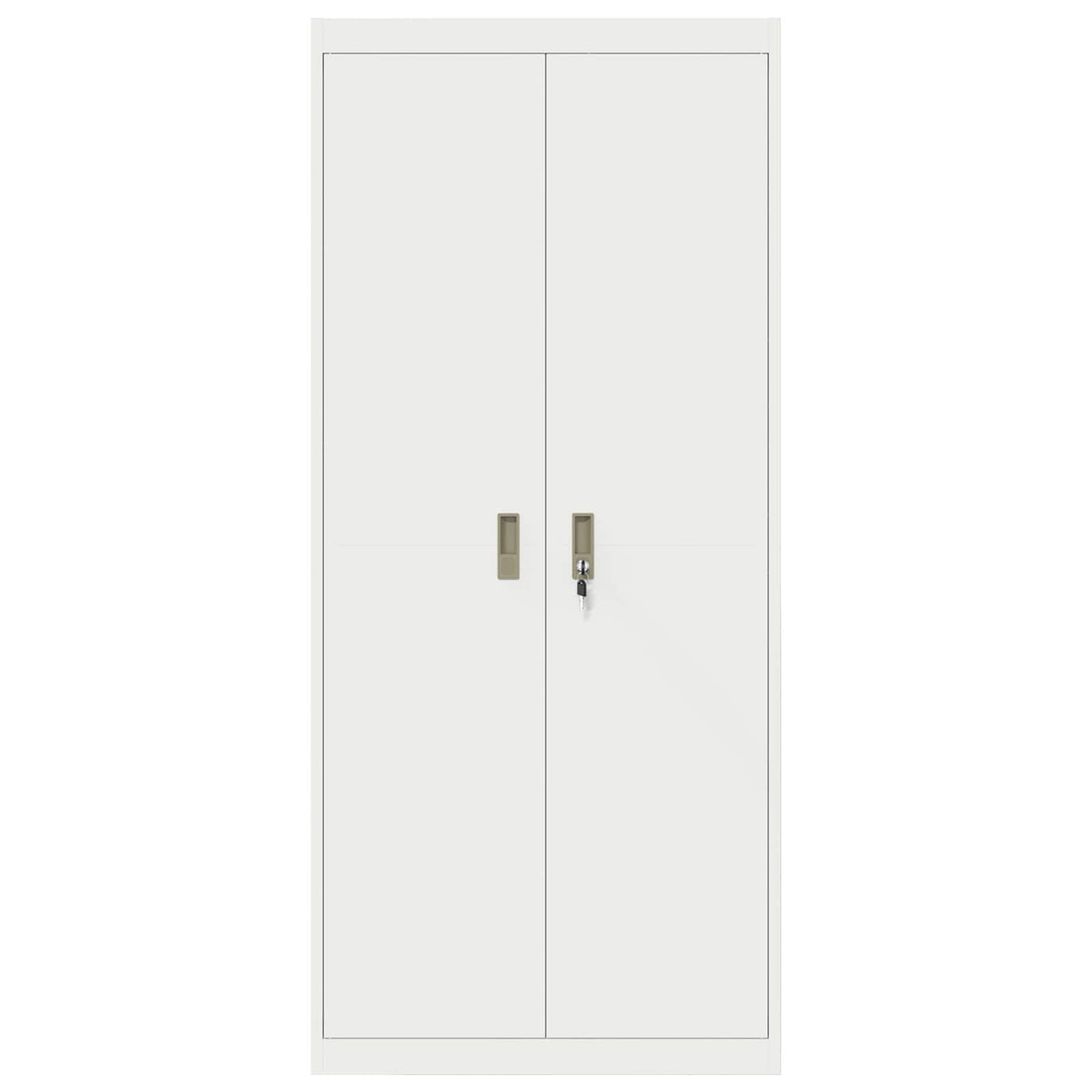 Storage Cabinet Steel Width 80 cm White 180 cm