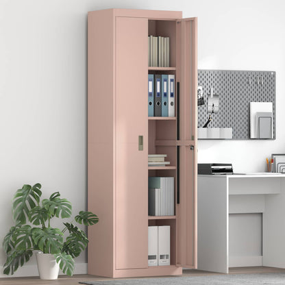 Storage Cabinet Steel Width 60 cm Pink 200 cm
