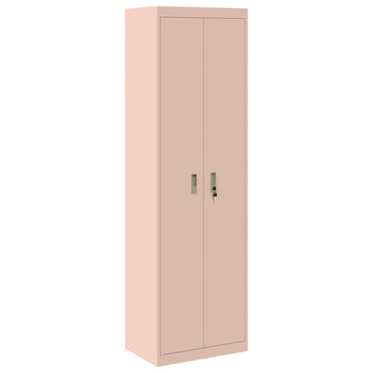 Storage Cabinet Steel Width 60 cm Pink 200 cm