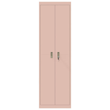 Storage Cabinet Steel Width 60 cm Pink 200 cm