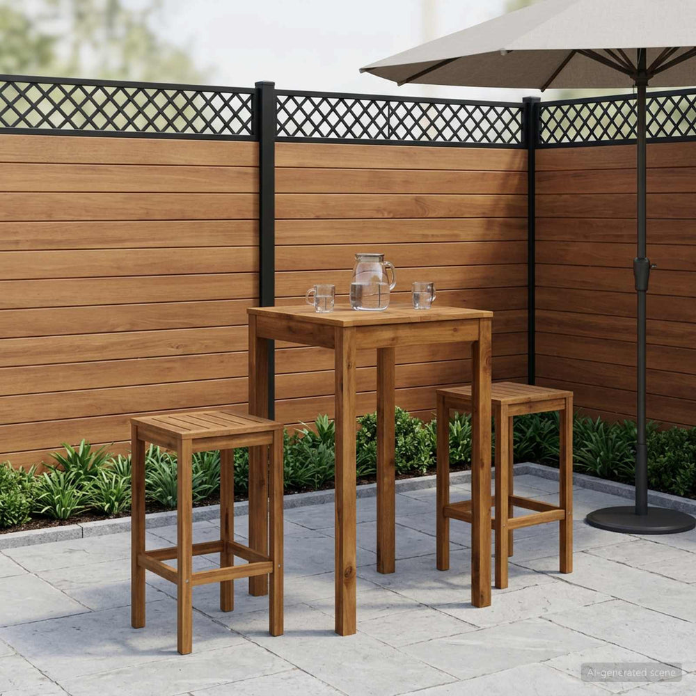 vidaXL Garden Bar Table Solid Acacia Wood
