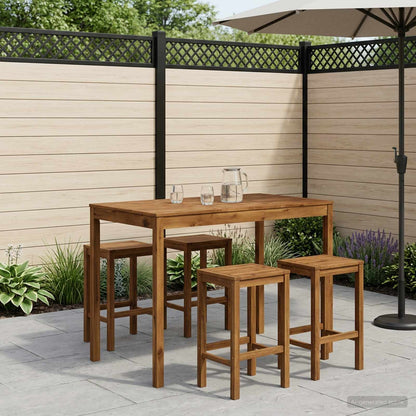 Garden Bar Table Solid Acacia Wood Natural 147 cm 88.5 cm
