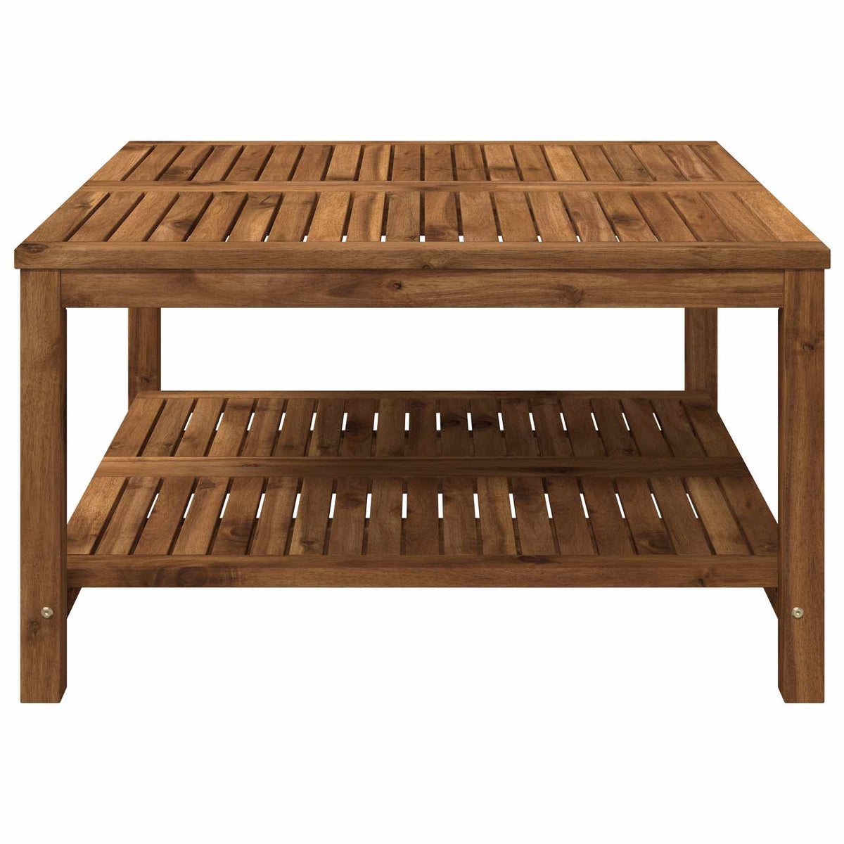 vidaXL Coffee Table Natural 80.5 x 80 x 45 cm Solid Acacia Wood 3