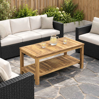 vidaXL Coffee Table Whitewash 100.5 x 49 x 45 cm Solid Acacia Wood 1