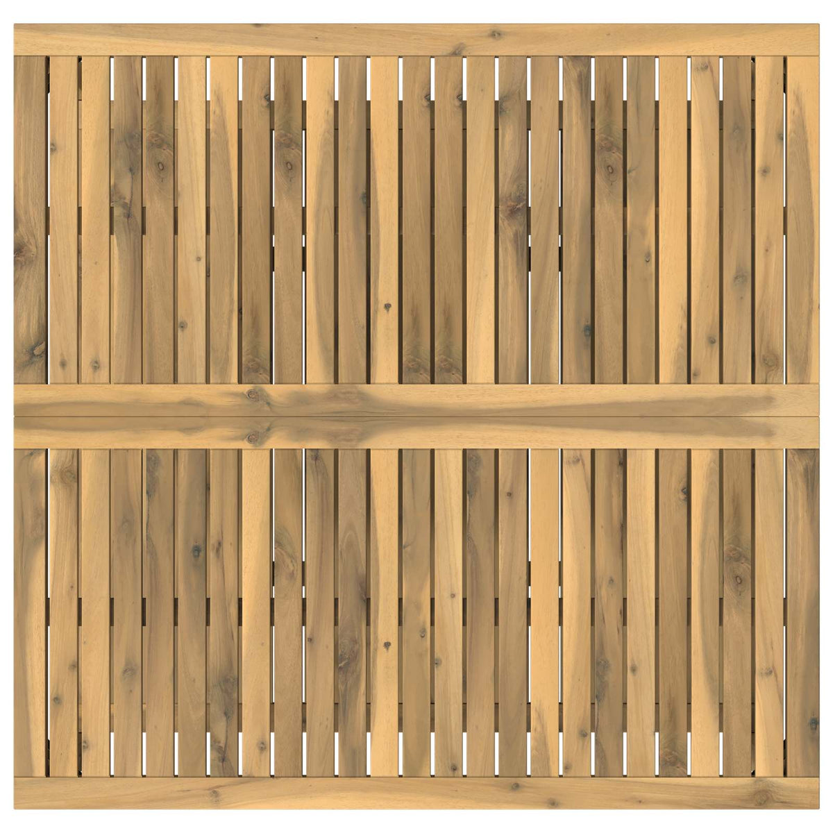 vidaXL Coffee Table Whitewash 100.5 x 98 x 45 cm Solid Acacia Wood 4