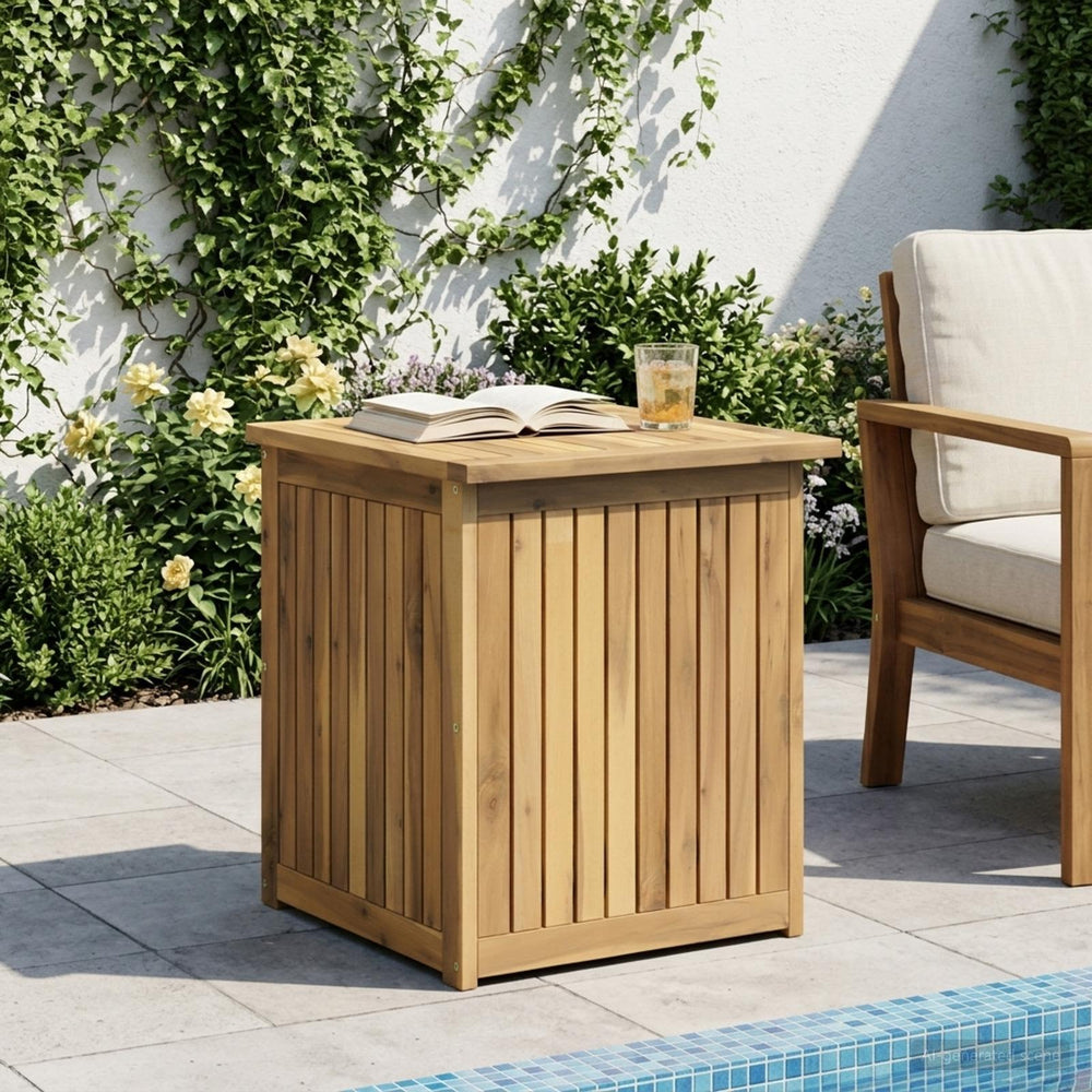 vidaXL Garden Storage Box Solid Acacia Wood 48.5 x 49 x 53.5 cm