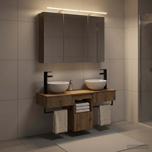 vidaXL Bathroom Cabinet Set 4 pcs Artisan Oak Engineered Wood 1