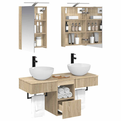 Bathroom Cabinet Set 5 pcs 40 x 10.5 x 60.5 cm Sonoma oak
