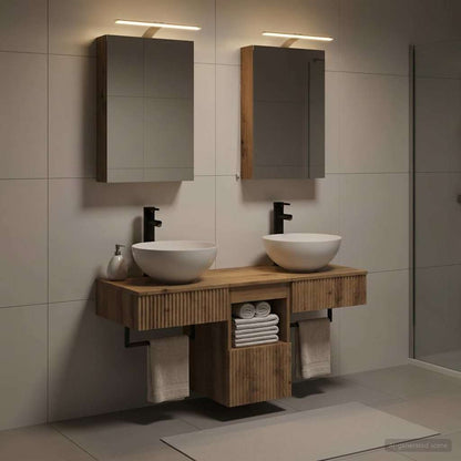 vidaXL Bathroom Cabinet Set 5 pcs Artisan Oak Engineered Wood 4
