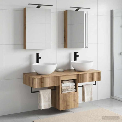 vidaXL Bathroom Cabinet Set 5 pcs Artisan Oak Engineered Wood 1