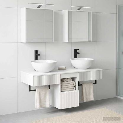 vidaXL Bathroom Cabinet Set 5 pcs White Engineered Wood 1